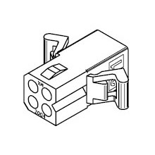 062 PWR CONN RECEPTACLE FREE HNG 4CKT