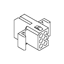 062 PWR CONN RECEPTACLE FREE HNG 6CKT