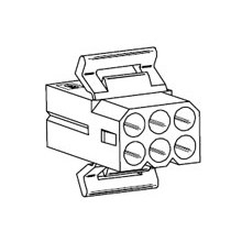 CONN,RECPT,6 POS,PANEL MOUNT