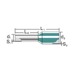 FERRULE,3 AWG,BROWN,INSULATED