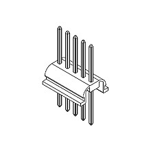 CONN,HEADER,8 POS,PC MOUNT,VERTICAL