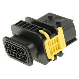 CONN,PLUG,12 POS, BLACK