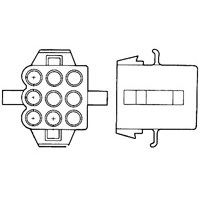 CONN,PLUG,9 POS,HOUSING,AMP