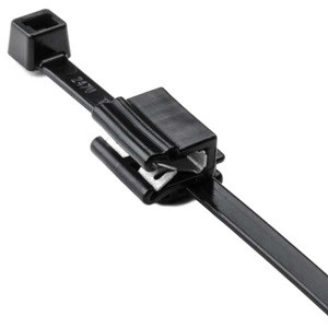 CABLE TIE,EDGE CLIP,50LB,8IN,BLK