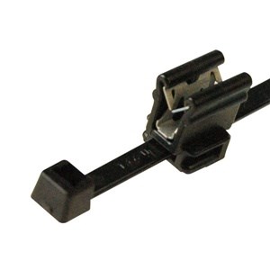 TIE,WIRE,8.0IN,BLACK,EDGE CLIP