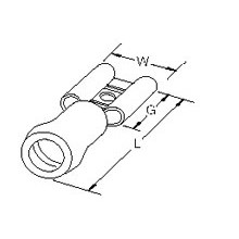 TERM,QUICK DISC,RECPT,22-18,.187,INSUL,