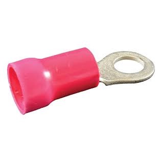 TERM,RING,8,1/4,INSUL,RED,LOOSE PIECE