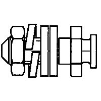 CONN,D-SUB,LOCKING POST ASSEMBLY,4-40