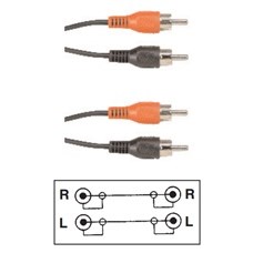 CABLE,STEREO,6FT,DUAL RCA,AU