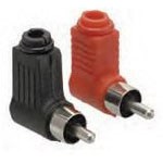 CONN RCA PLUGS R/A RED AND BLACK SOLDERL