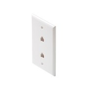 WALLPLATE,TELEPHONE,4 COND,DUAL,IVORY