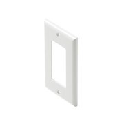 WALLPLATE,DECOR,SINGLE-GANG,WHITE