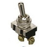 SWITCH TOGGLE ON OFF SPST BAT BRASS 6A