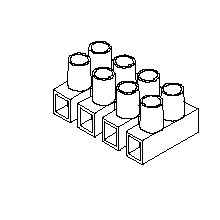 TERMINAL BLOCK,8 POS,30 AMP,EUROSTYLE