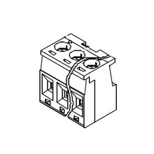 TERMINAL BLOCK,HEADER,8 POS,PC MOUNT