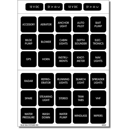 LABEL KIT DC H2O 30 SQUARE BLK V1