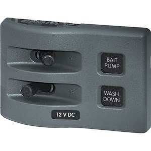 SWITCH,PANEL,2 POS,15A,12VDC,WATERPROOF