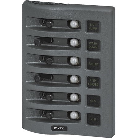 PANEL WD 12VDC CLB 6POS GRAY