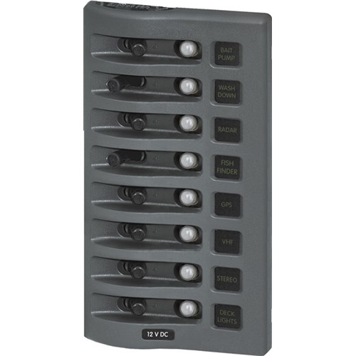 CIRCUIT BREAKER, 8 POSITION, 12V/24V