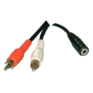 ADAPTER,3.5MM STEREO,2 RCA M