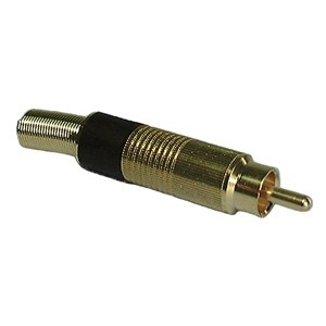 PLUG,RCA,GOLD,W/STRAIN,2PK,