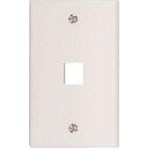 WALL PLATE,KEYSTONE,SNGL,WH