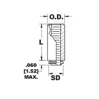 SCREW, FLAT HD4-40X.250, 100/PK