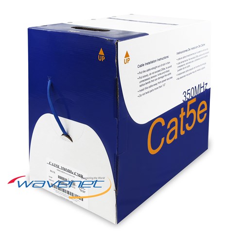 WIRE,CAT5E,24/4PR,SHIELDED,RISER,BLUE