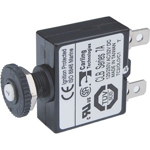 CIRCUIT BREAKER,7A,32VDC,PUSH BUTTON,