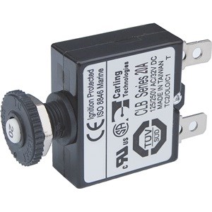 CIRCUIT BREAKER,20A,32VDC,PUSH BUTTON,