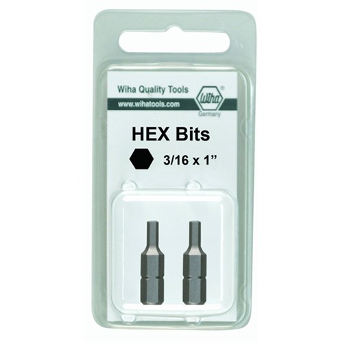 TOOL,BIT,HEX,3/8IN,FOR 1/4 DRIVE,2PK