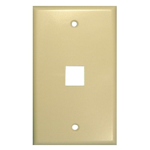 WALLPLATE,KEYSTONE,1POS,IVR