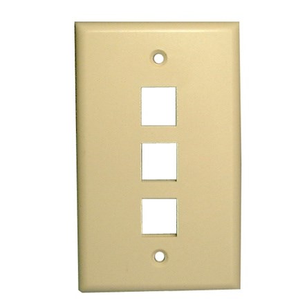 WALLPLATE,KEYSTONE,3POS,IVR