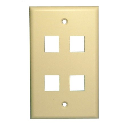 WALLPLATE,KEYSTONE,4POS,IVR