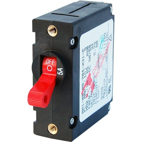 CIRCUIT BREAKER AA1TOGGLE 5A RED