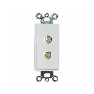 WALLPLATE,W/2 GOLD F81 CONN