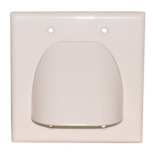 WALLPLATE,CANOPY,DOUBLE,WHT