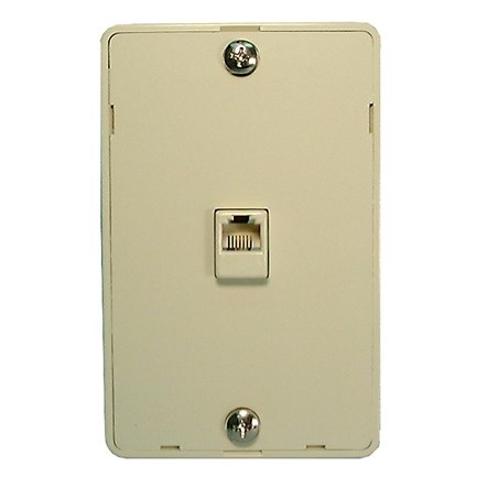 WALLPLATE,TELE,LT ALM.