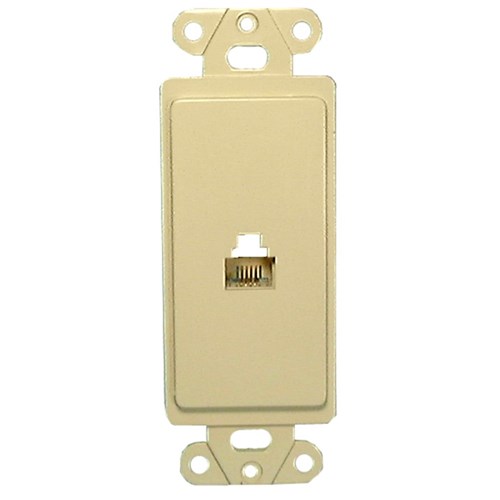 WALLPLATE,TELE,4 COND,IVORY