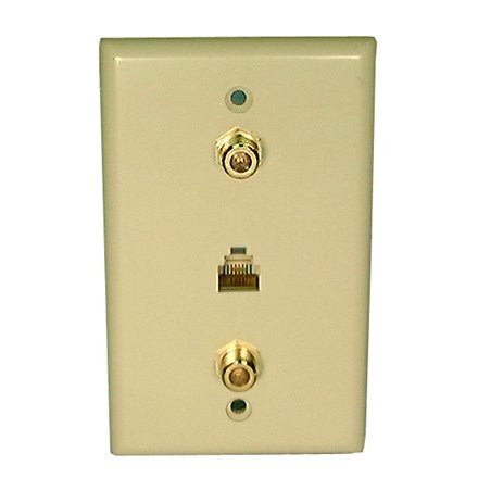 WALLPLATE,TELE,1-TELE/2-F81