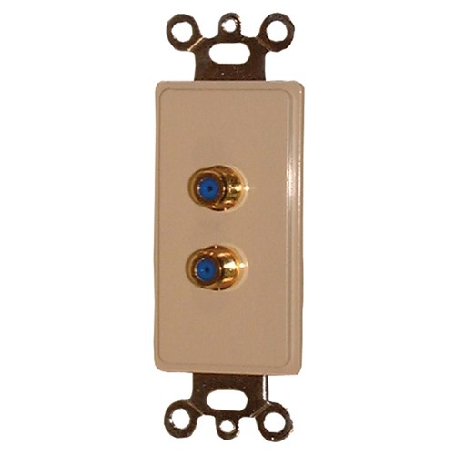 WALLPLATE,VIDEO,2-F81,IVORY