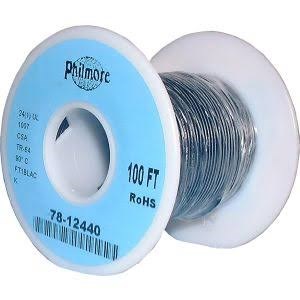 WIRE,HOOK-UP,24AWG,BLACK,SOLID,100FT