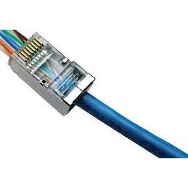 CONN,RJ-45,CAT 5E,SHIELDED,QUIK THRU