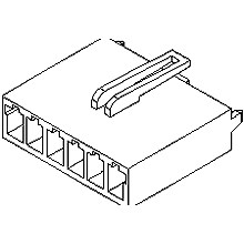 CONN,RECPT,6 POS,HOUSING,FREE HANGING