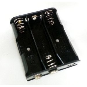 BATT,HOLDER,3 AA CELL,PLASTIC,W/SNAP