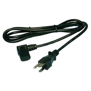 CORD,18/3,6FT,BLACK JACKET,RIGHT ANGLE