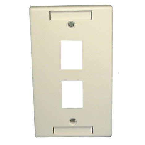 WALLPLATE,CAT5,1GANG,2PORTS