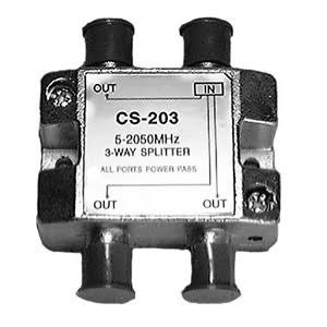 SPLITTER,COAX,3-WAY,HI-Q,5-2050MHZ,BULK