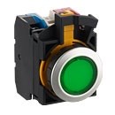 PUSHBUTTON,LED,GREEN,24V AC/DC,N.O.