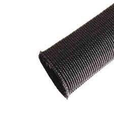 SLEEVING,BRAIDED,1.34IN ID,BLACK,NYLON